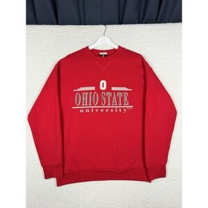 Vintage 90s OHIO STATE UNIVERSITY Sweatshirt Red - Signal Sports - Men's Large